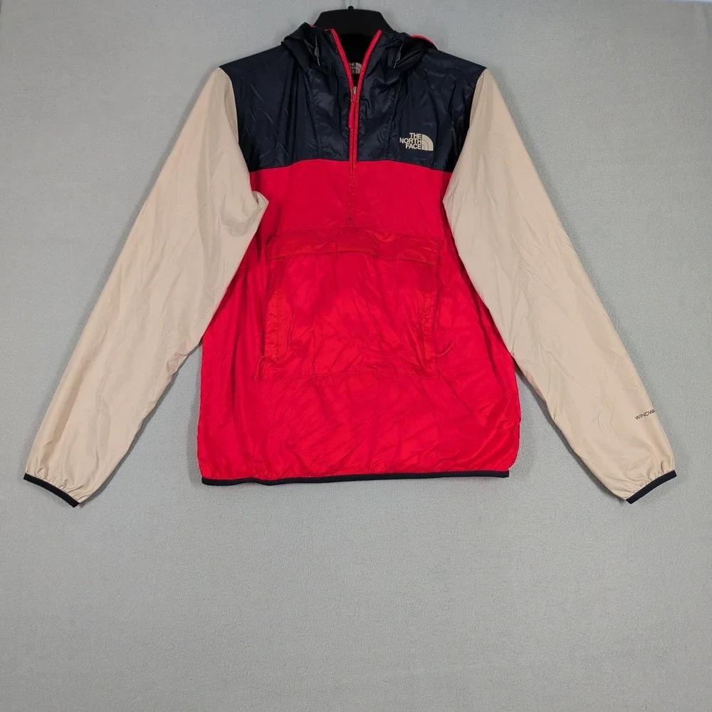 The North Face Jacket Mens Small Red Windwall Pullover Anorak Windbreaker